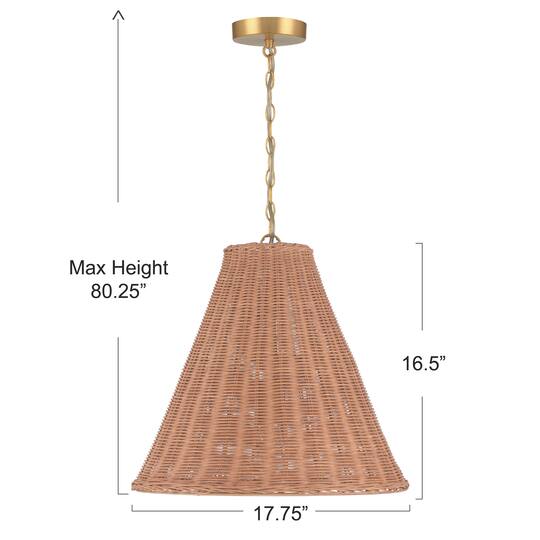 Hello Honey® Rattan Taper Pendant Light